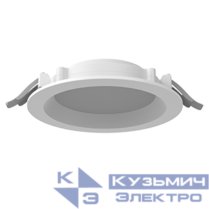 Светильник светодиодный DL-01 Pro 25Вт 4000К IP65/40 160мм 176х51мм круглый встраив. опал рассеив. RAL9003 бел. муар VARTON V1-RF-00183-10000-6502540