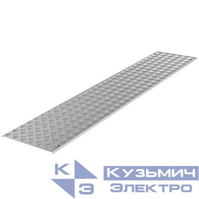 Крышка для лотка осн.200 L3000 алюм. 3мм с фиксатором рифленая анодир. DKC UKS312