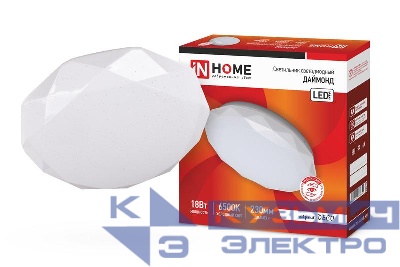 Светильник светодиодный DECO ДАЙМОНД 18Вт 6500К 1620лм 230В 260х55мм IN HOME 4690612033655