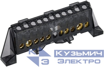 Шина нулевая N в комб. изол. "Стойка" 8х12-4+5-Ч TEKFOR IEK TF-NN20-45-DP-K02