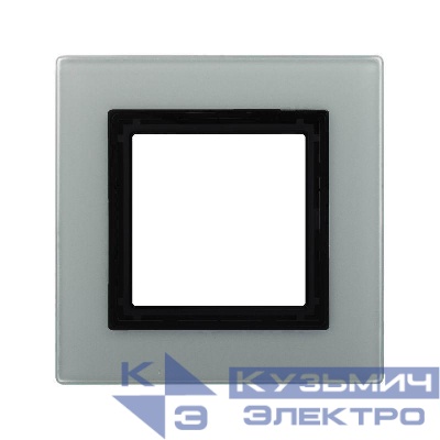 Рамка 1-м 2мод. Avanti натуральн. стекло свет. сер. DKC 4404822