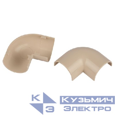 Угол для кабель-канала полукруглого 90град. 30х13мм T-90-KK-30-13-B беж. (уп.2шт) Эра Б0064954