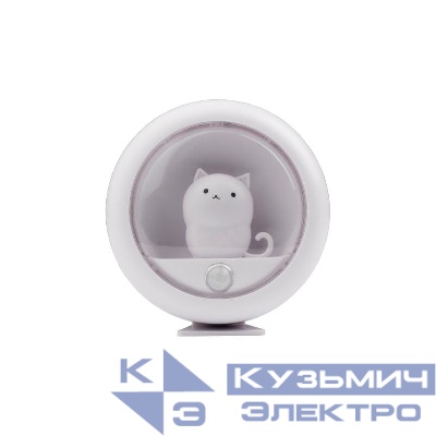 Светильник светодиодный TS8-CAT-SENS 1Вт 6500К IP22 ночник аккумулятор 400мА.ч датчик движения магнитное крепление с клеевым слоем JazzWay 5062016