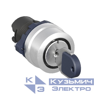 Головка переключателя с ключом на 3 положения с фиксацией стандартная ручка алюм. черн. DKC M22S-KL3A