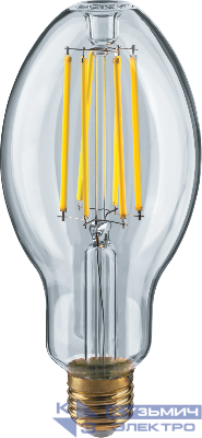 Лампа светодиодная филаментная высокомощная 14 338 NLL-ED75-13-230-840-Е27-CL 13Вт прозрачная 4000К нейтр. бел. E27 2000лм 176-264В Navigator 14338