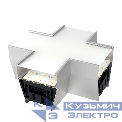 Светильник коннектор AL4036X RetailRay 6Вт 3000К-4000К-6400К 660лм 160х160х70мм X-образ. с ручным переключением режимов возмож. соедин. в линию серебр. FERON 51874