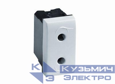 Розетка 1-м СП 1мод. Brava 16А IP20 без заземл. бел. DKC 76491B