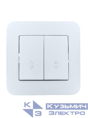 Переключатель проходной 2-кл.СП ASTI 10А IP20 в сборе бел. LEZARD 7081-0202-106