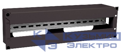 Панель электрораспределительная 3U с DIN-рейкой черн. ITK EDP05-3U22M