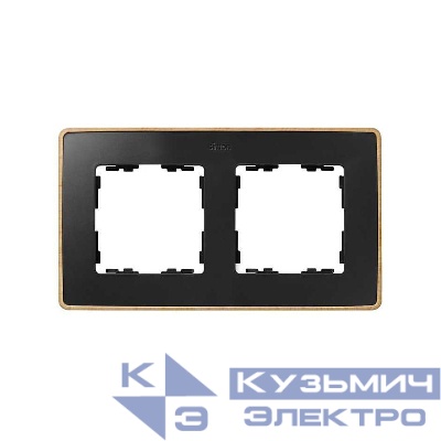 Рамка 2-м Simon82 Detail графит; основание дерево Simon 8201620-271