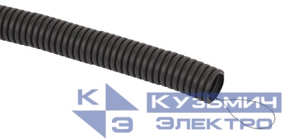 Труба гофрированная d32мм с протяжкой безгалоген. трудногорючая (FRHF) черн. (уп.50м) Эра Б0068909
