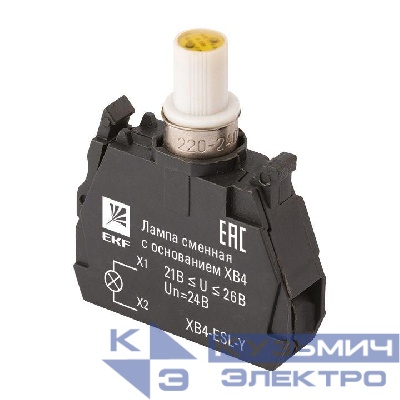 Лампа сменная с основанием XB4 желт. 24В PROxima EKF XB4-ESL-Y