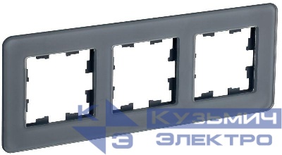 Рамка 3-м BRITE РУ-3-2-Бр стекло графит RE IEK BR-M32-G-41-K53