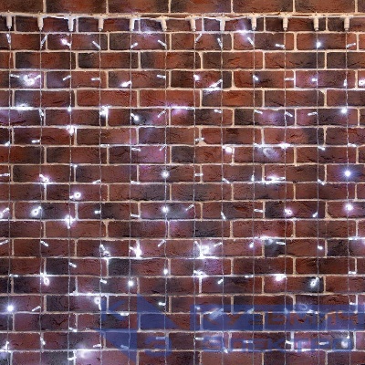 Гирлянда светодиодная "Светодиодный Дождь" 2х6м 768LED бел. 70Вт 230В IP65 постоян. свечение провод прозр. (нужен шнур питания 303-500-1) Neon-Night 235-175