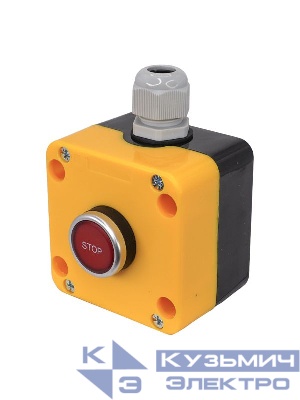 Пост управления ПКУ-22-1142-65У1 1 цилиндр "Stop" НЗ IP65 красн. Электротехник ET014860