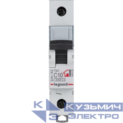 Выключатель автоматический модульный 1п C 10А 6кА TX3 6000 1мод. 230/400В Leg 404026
