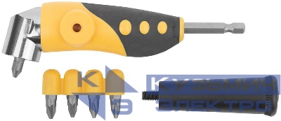 Адаптор угловой металлический прорезиненный 45град. FIT 37853