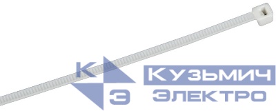 Хомут 2.5х100мм P6.6 самозатухающий бел. (уп.100шт) IEK UHH90-D025-100-100-K01
