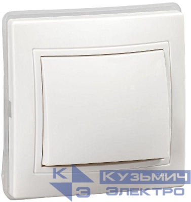 Выключатель 1-кл. СП Кварта ВС10-1-0-КБ-44 10А IP44 бел. GENERICA KV-V10-10-44-K01
