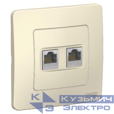 Розетка компьютерная 2-м СП Blanca RJ45 кат.5E молочн. SE BLNIS045452