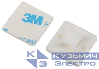 Площадка самоклеящаяся под хомуты 20х20мм NO-225-307 бел. (уп.10шт) Эра Б0066723