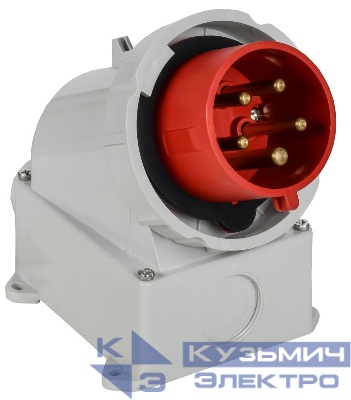 Вилка стационарная ССИ-5252 32А 6ч 380В 3P+PE+N IP67 IEK PSR52-032-5-0-67