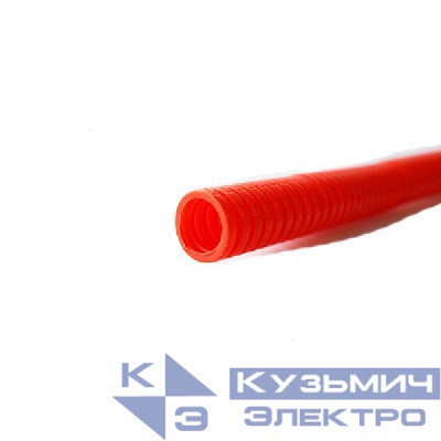 Труба гофрированная ПНД легкая d16мм с протяжкой оранж. (уп.100м) Урал Пак ГФ-1100216-100