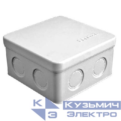 Коробка распределительная ОП 105х105х56мм IP54 7 выходов без гермовводов крышка защелкивающаяся сер. Epplast 105032