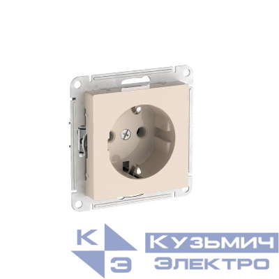 Розетка AtlasDesign 16А с заземл. быстрозажим. клем. механизм беж. SE ATN000243S