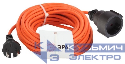 Удлинитель-шнур 1х20м без заземл. 6А IP20 UPx-1-2х0.75-20m ПВС 2х0.75 (бухта) Эра Б0043037