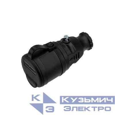 Розетка переносная влагозащ. с крышкой с/з 16А IP44 каучук Rexant 111-004