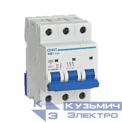 Выключатель автоматический модульный 3п C 50А 10кА NB1-63H (R) CHINT 179876