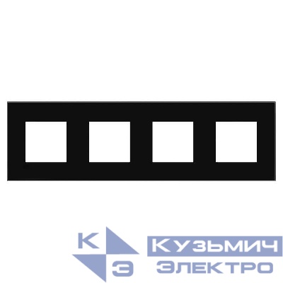 Рамка 4-м 8мод. Avanti "Черный квадрат" DKC 4402908