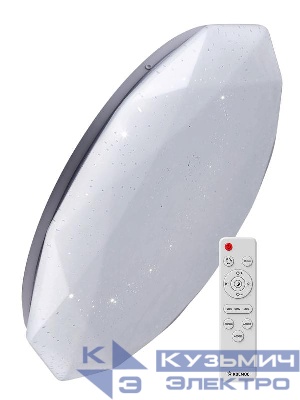 Светильник светодиодный PREMIUM DIAMOND 120Вт 230В 3000-6500К 9600лм IP40 500х90мм настенно-потолочный управляемый с пультом ДУ КОСМОС KSDiam120W