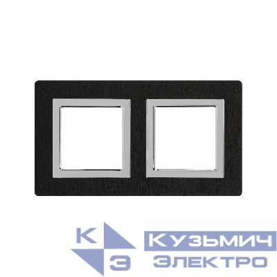 Рамка 2-м 4мод. Avanti алюм. черн. DKC 4402834