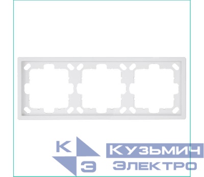 Рамка 3-м СП FD бел. матов. soft touch Jasmart FD1003PWM