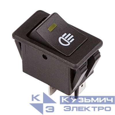 Выключатель клавишный 12В 35А (4с) ON-OFF с желт. LED подсветкой (ASW-17D) Rexant 36-4442