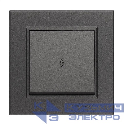 Переключатель проходной 1-кл. СП Karea 10А IP20 дым. металлик Makel 56050005