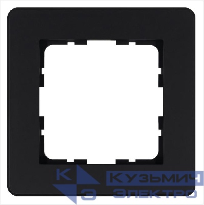 Рамка 1-м G-Flex черн. матов. soft touch Jasmart G1101PB