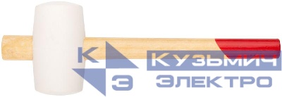 Киянка 70мм 680г деревянная ручка резинов. бел. КУРС 45334