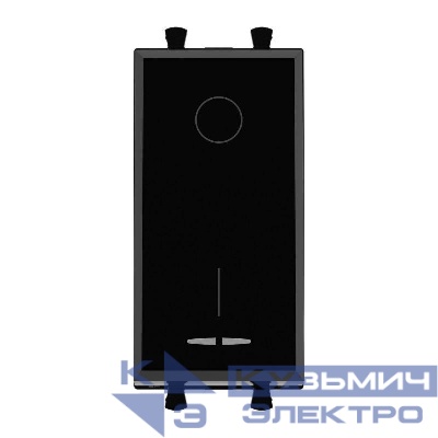 Выключатель модульный 1-кл. 2п 1мод. Avanti "Черный квадрат" DKC 4402221