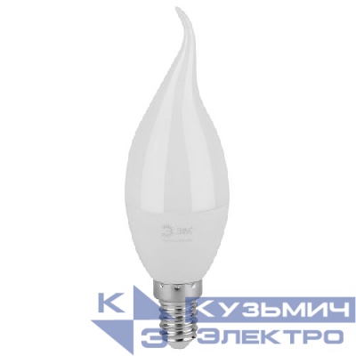 Лампа светодиодная GREEN LINE BXS-8W-865-E14 GL 8Вт свеча на ветру 6500К свет холод. E14 Эра Б0067138