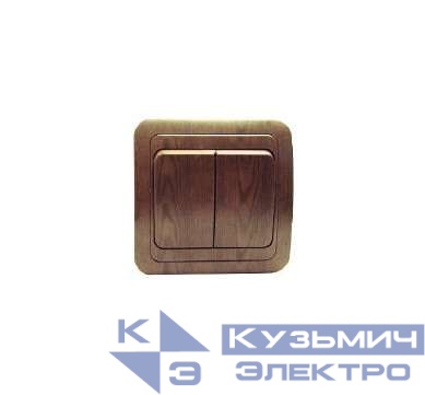 Выключатель 2-кл. СП Mimoza N 10А IP20 дуб/дуб Makel 24203