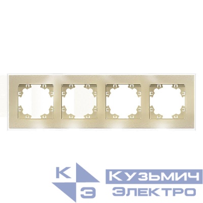 Рамка 4-м Афина стеклянная зол. UNIVersal 2293
