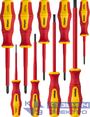 Набор отверток диэлектрических NHT-Оtd03-H9 (9шт) Navigator 95 264