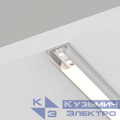 Профиль накладной CAB264 15х6 L2000 гибкий в комплекте 2 заглушки 4 крепежа алюм. серебр. FERON 10361