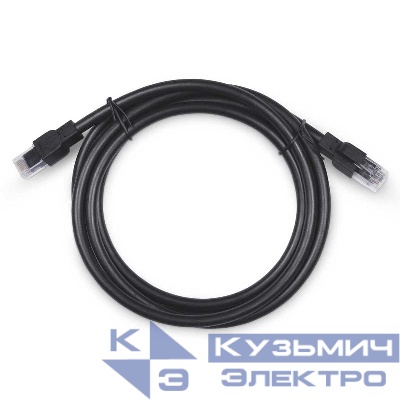Патч-корд U/UTP кат.6A PC-ARM-UTP-RJ45-Cat.6a-5m-PE 2xRJ45/8p8c неэкранир. армированный гофрированной стальной лентой РЕ внешн. 5м черн. Cabeus 10134c