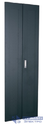 Дверь для шкафа TS,T2 металл, 47U Ширина 600 черная, с перфорацией, двойная Netko