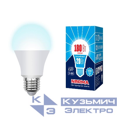 Лампа светодиодная LED-A65-20W/NW/E27/FR/NR Norma 20Вт матовая E27 (упак. картон) Volpe UL-00004029