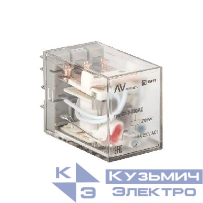 Реле промежуточное RPA 22/3 6А 230В AC AVERES EKF rpa-22-3-230AC